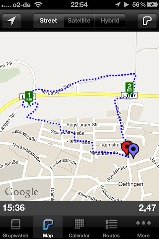 runkeeper map